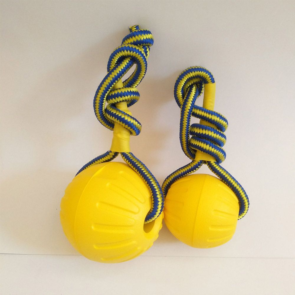 Indestructible Dog Chew Toy - 7 cm/9 cm Gelb Unzerstörbar Gummiball