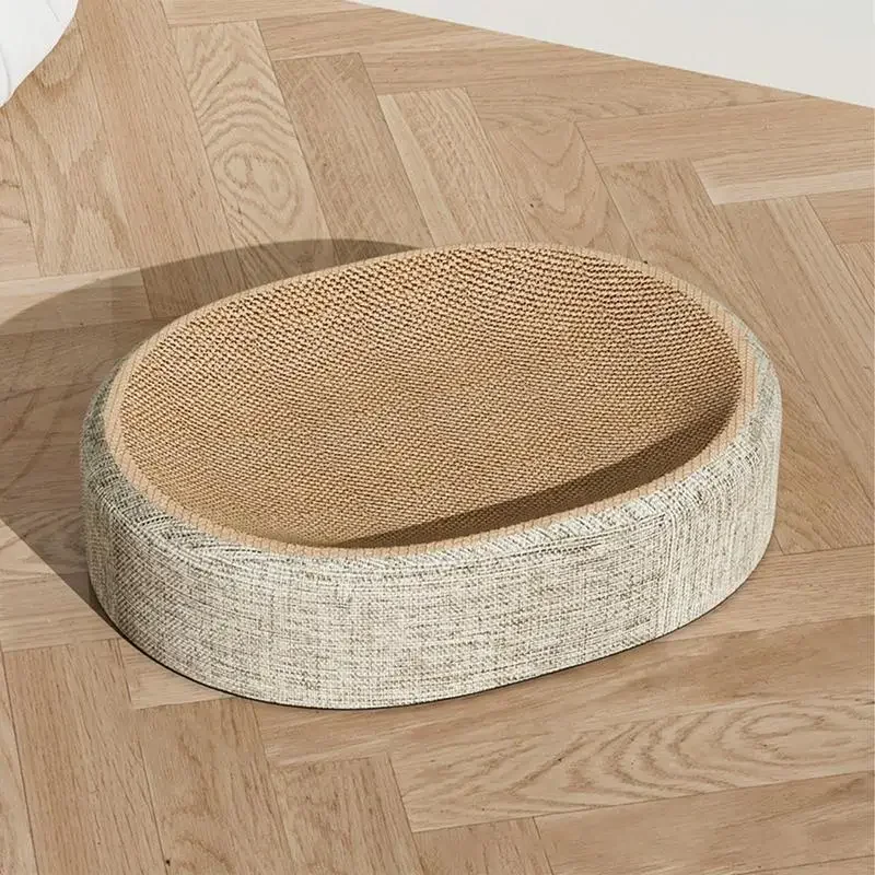 Pet Beds - Ovalförmiges Kratzpad für Katzen, Sisal-Kratzmatte, Katzenbett,