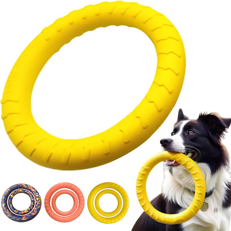 Flying Disc Dog Training Toy - Hundespielzeug, Fliegende Scheiben für Haustiere, EVA-Hundetrainingsring,