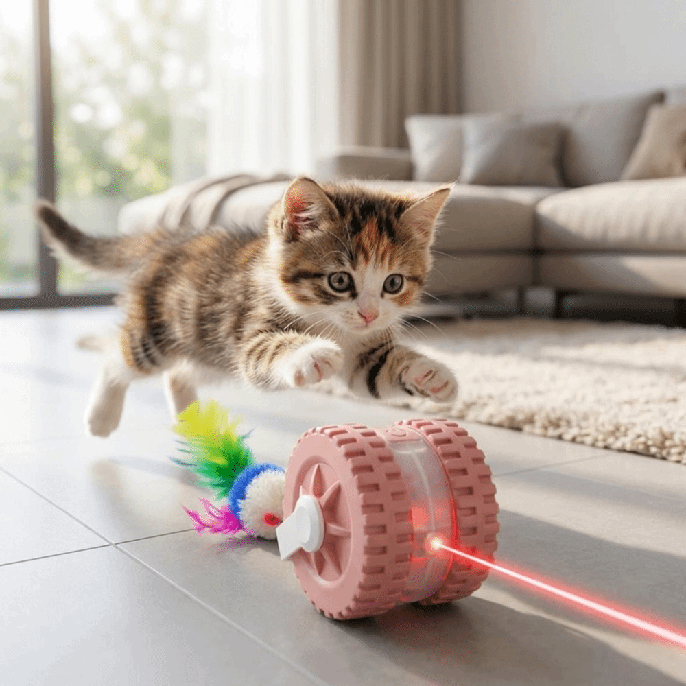 Mit Maus-Schwanz Infrarot-Lase – Automatic Moving Dog Ball Bewertung und Preis
